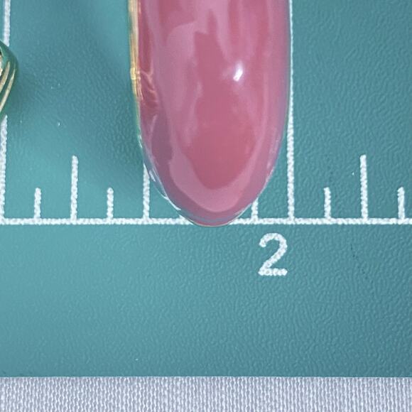 80s Style Huggie Earrings Heavy Gold Tone Metal With Bolor Block Enamel Overlay - Picture 9 of 9